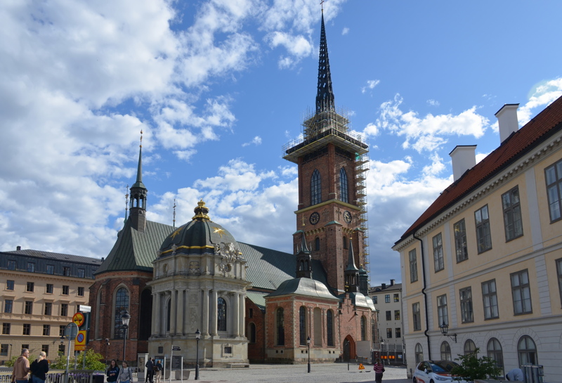 6 - The historic Riddarholmen Church in Stockholm, Sweden, notable for its distinctive cast-iron spire